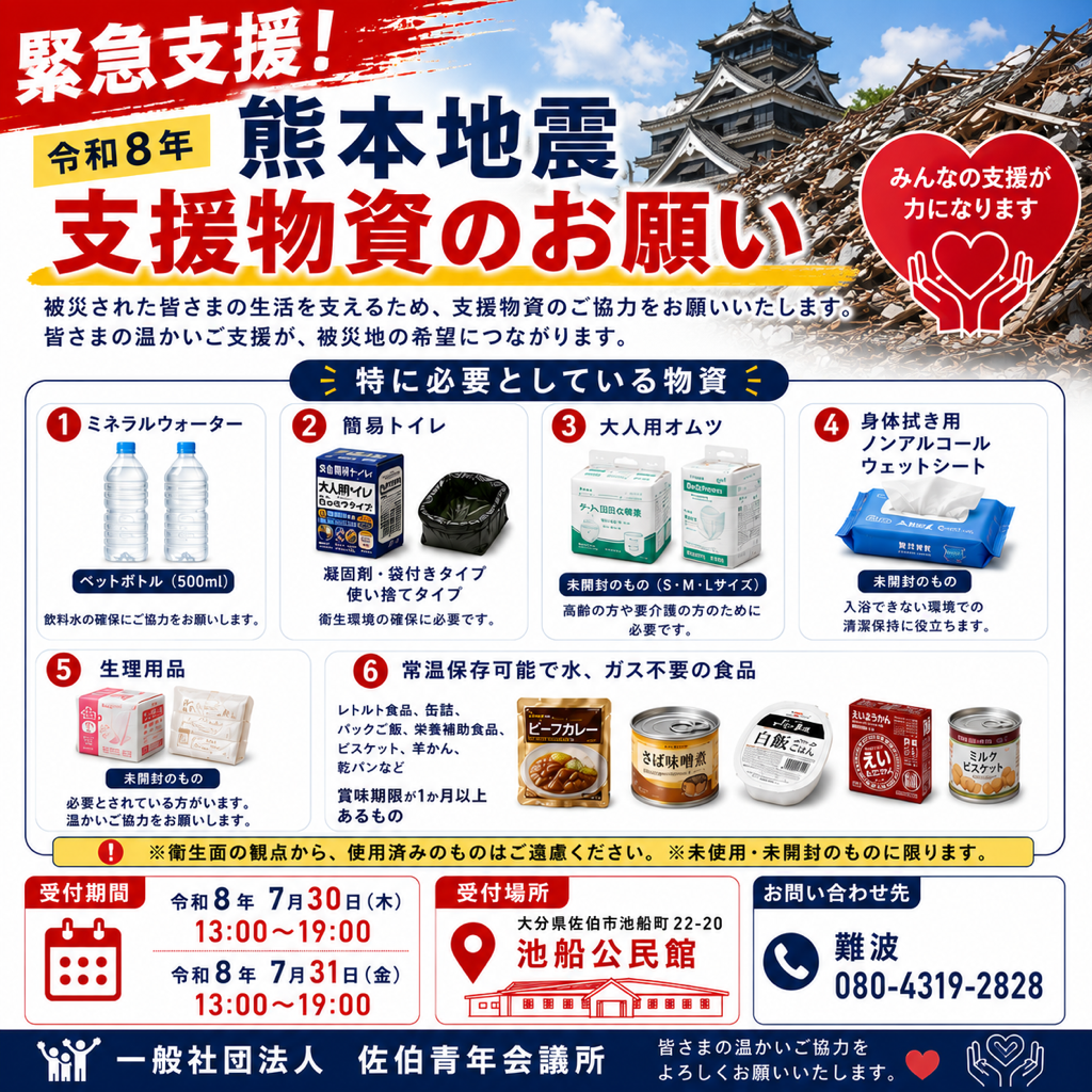 支援物資のお願い