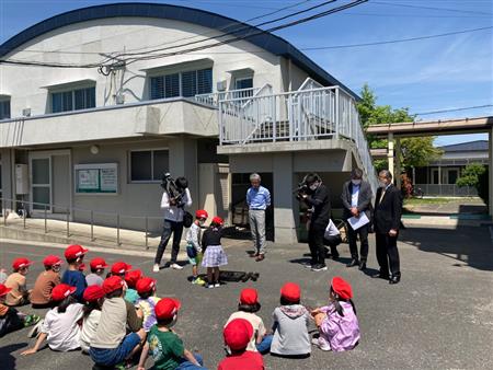 渡町台小学校「宇宙アサガオ」種植え