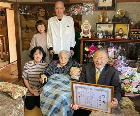 髙橋静子さん100歳お祝い訪問
