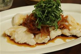   食推さんのうま塩レシピ8月号「水晶鶏の甘酢だれ」