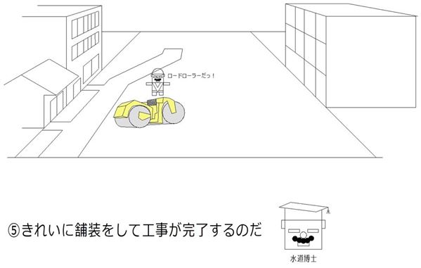 きれいに舗装して工事が完了します