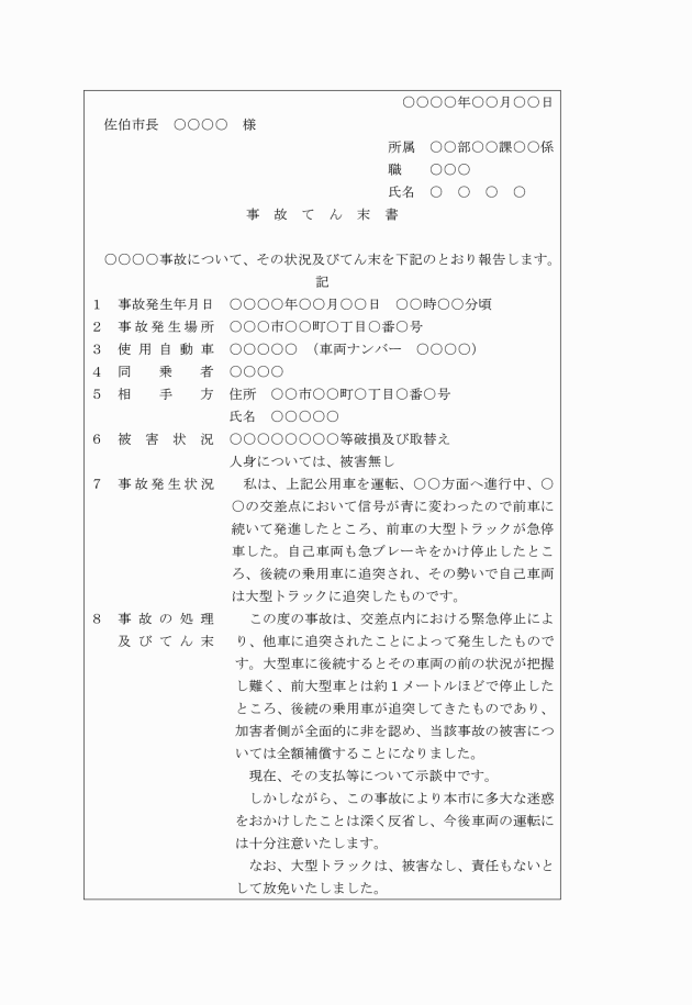 公文書作成の手引