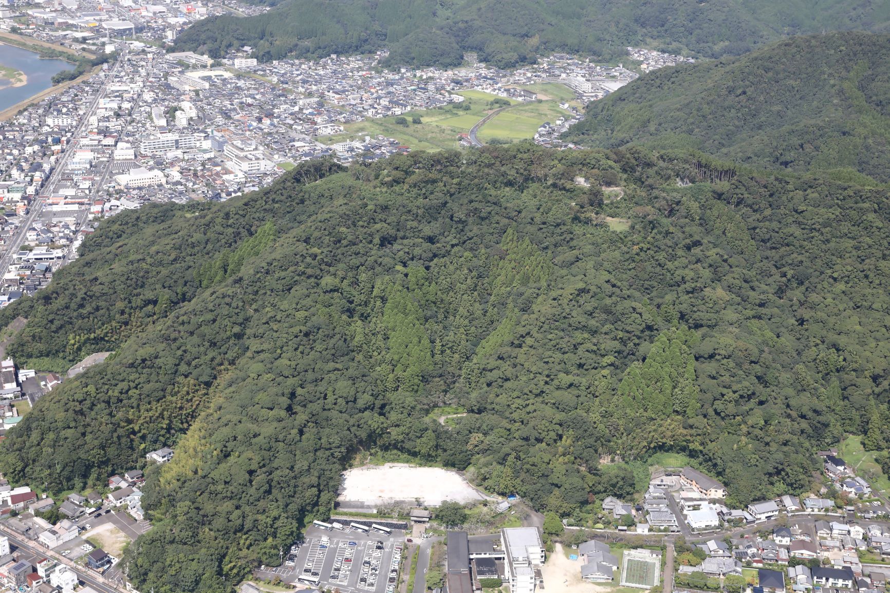 空から見た城跡